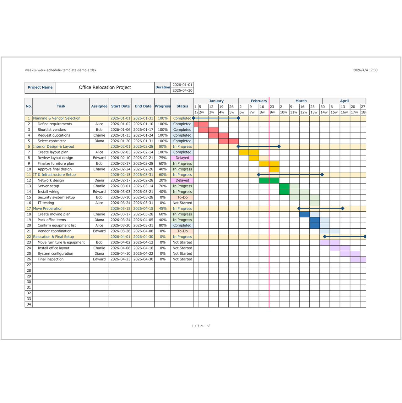 Weekly Work Schedule Template (Free Excel Download)